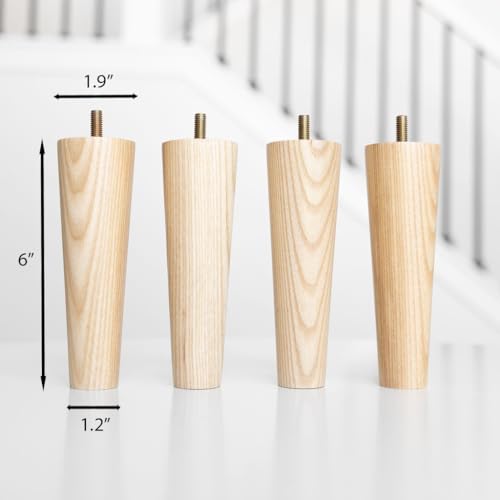 Airy Abode Premium Ash Wood Furniture Legs (Full Install Kit) - Pick Your Size and Color by Airy Abode - Image 7