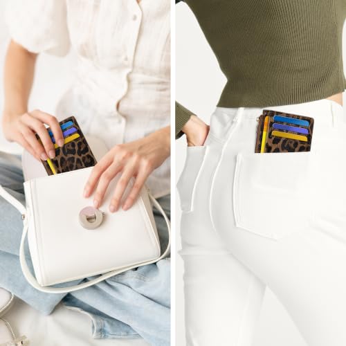 Image of Tipmile Womens Credit Card Holder Wallet, Small Slim RFID Blocking Sleeve | Mini Tiny Cute ID Case, Minimalist Zipper Pocket Wallet, Thin Coin Purse, Mothers Gift