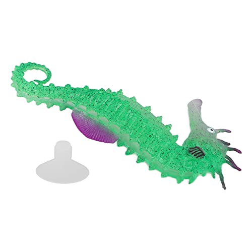 Tnfeeon Cavalo marinho simulado de aquário, ornamento de cavalo marinho falso de silicone realista,