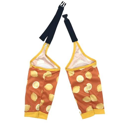 Image of Dog Knee Protector Pad for Calluses Knee Brace Front Elbow Support Wrap, Pet Sleeves for Wounds Dog Elbow Callus Treatment for Medium Large Dogs with Scarf(2XL Lemon)
