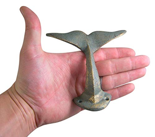 Whale Tail Cast Iron Wall Hook 4 3/4 Inch (Set Of 3) #TOP3