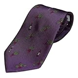 [YAMAZAKI] ブドウとワインモチーフ ネクタイ（日本製）富士桜工房 パープル