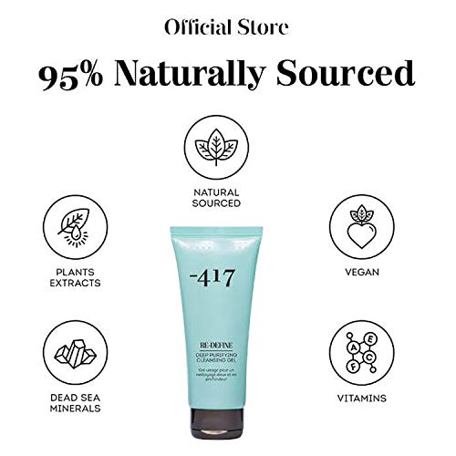 -417 Dead Sea Cosmetics Redefine Deep Purifying Cleansing Gel - Natural - Gentle Face Wash That Purifies, Cleanses & Removes Makeup #TOP3