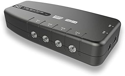 Signal Booster, SLx TV 6 Output 27824BMR - Distribute Your HD TV/FM/DAB Signal To Up To 8 Different Locations for HD and Freeview,Grey