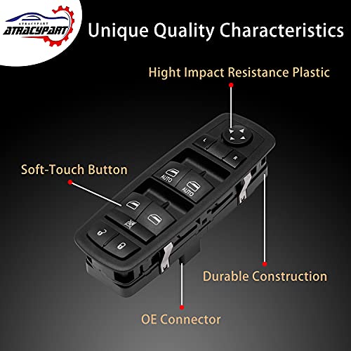 Master Power Window Switch | 3 PINS + 0 PINS Check Required | Replacement for 2012 – 2017 Dodge Grand Caravan, Chrysler Town & Country | Replaces# 68110871AA, 04602535AI by ATRACYPART - Image 6