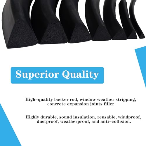 Autrends Backer Rod 1-3/16 Inch, Concrete Expansion Joint Filler, Flexible Foam Rubber Seal - Weather Stripping, Repair Replacement Concrete Crack Repair, Driveway Crack Filler, 16.5 Feet by Autrends - Image 2