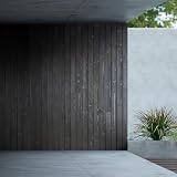 Bardage bois brûlé rainure-languette - Noir – Wooden Wall Design (1 m2)