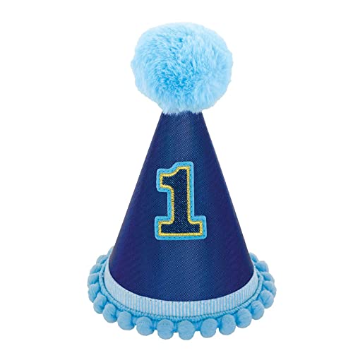 Amscan Baby Boy 1St Birthday Pom Pom Party Hat | Blue | 1 Pc #TOP1