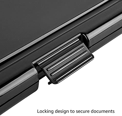 Amazon Basics Plastic Storage Clipboard,Black, 2-Pack