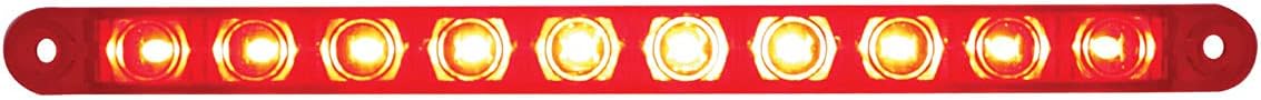 United Pacific 14 LED 12" Stop, Turn & Tail Light Bar Only - Red LED/Red Lens, 38947
