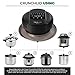 Sousvide Art 7-in-1 Instant Pot Air Fryer Lid 8 qt, Instant Pot Pressure Cooker Attachment - Fryers Lid - Instapot Accessory - Air Fryer Accessories Combo with Basket, Rack, Mat, Tongs, Cookbook
