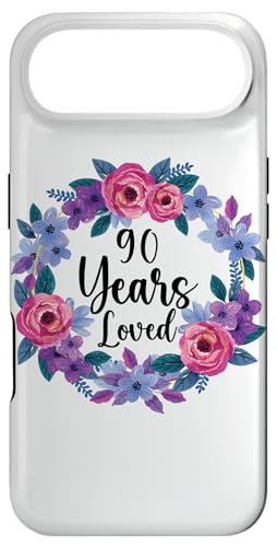 Floral 90 Year Old 90th Birthday Women Funny 90 Years Loved �X�}�z�P�[�X iPhone Air �p