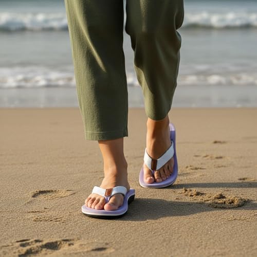 Image of AEROTHOTIC Beach Sandals for Woman Non Slip Flip Flops Quick Dry Slippers