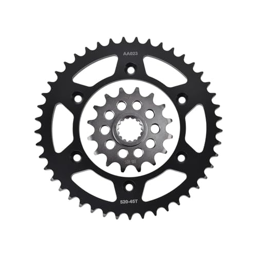 Kit chaîne 520 45T 16T en acier 20CrMnTi pour moto ES 800MT finition haute précision
