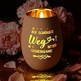 Hochzeitstag Geschenke Windlichter – Personalisierte Hochzeitsgeschenke für Brautpaar, Goldene Hochzeit, Silberhochzeit, Verlobung, Jahrestag (weiß)
