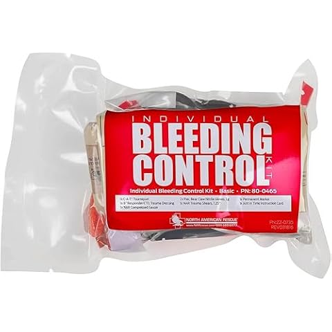 North American Rescue Public Access Individual Bleeding Control Kit (Basic) NAR Vacuum Sealed Blood Control with C-A-T Tourniquet, Blanket, ETD, Gauze (80-0465) Cover