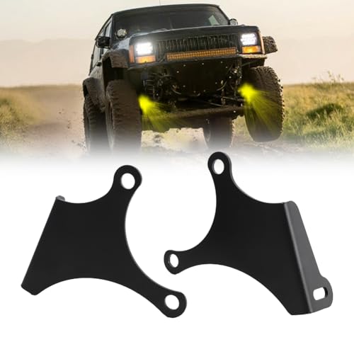 WIKIBB For Jeep XJ, TJ, ZJ, MJ Dana 30/44 Steerable Knuckle Fog Light Mounting Brackets