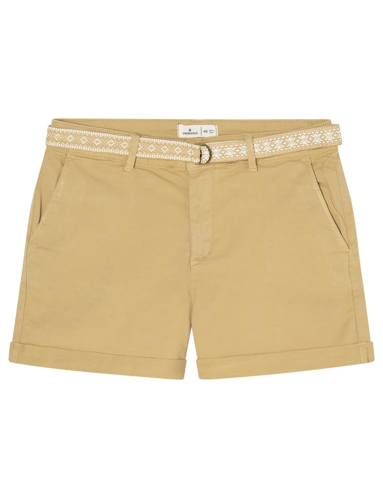 SPRINGFIELD Short Chino Cinturón - Bermudas Mujer