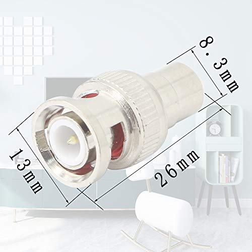 Adaptador BNC a RCA macho a hembra 5 unidades miniatura 5