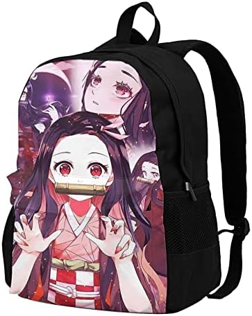 anime backpack Women Men Big Capacity Travel Laptop bag 15.6 Inch Water Resistant Adjustable shoulder straps daypack for Work Hiking Pink