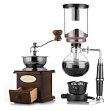 YHDMBBSHNB Siphon Kaffeemaschine, Vakuum-Siphon-Topf-Perkolatoren aus Glas im japanischen Stil, 3–5 Tassen, Tisch-Siphon-Kaffeemaschine aus Glas for Kaffee oder Tee