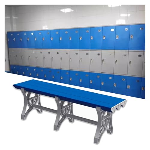 Banco cambiador, taburete largo impermeable con listones de plástico ABS para gimnasio, baño, vestuario de fábrica, piscina pública, 180 x 40 x 45 cm