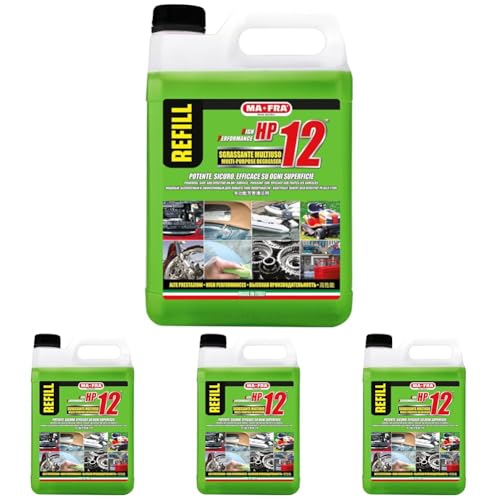 Mafra, HP12, Dégraissant universel multi-usages avec formule active, convient à toutes les surfaces, puissant et sans danger pour les pièces traitées, idéal pour le nettoyage des voitures 4500ml