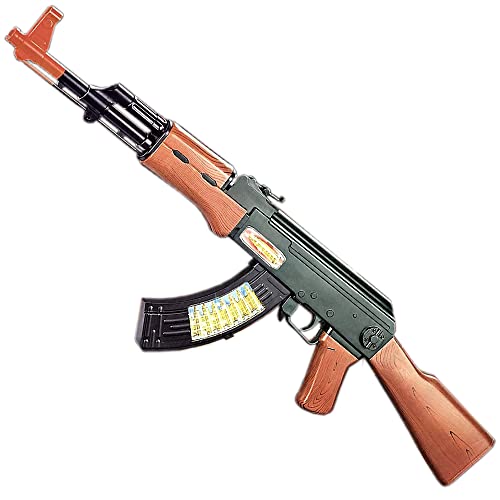 LilPals' 27 Inch AK-47 Toy Machine Gun Rifle – with Dazzling Light, Amazing Sound & Unique Action