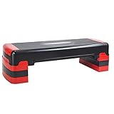 Altura: 15/20/25 cm HMS Step Tabla para deportes, 3 niveles Negro y Rojo AS005
