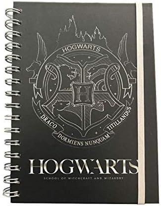 HARRY POTTER A5 Lined Wiro Notebook Hogwarts Crest Cobalt Steel - Official Merchandise