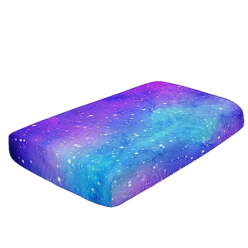 Image of Crib Bedding Set, 3pcs Nursery Set with Comforter, Crib Sheet & Crib Skirt, Black Purple Blue Butterfly Printed Bedding for Baby Boys and Girls