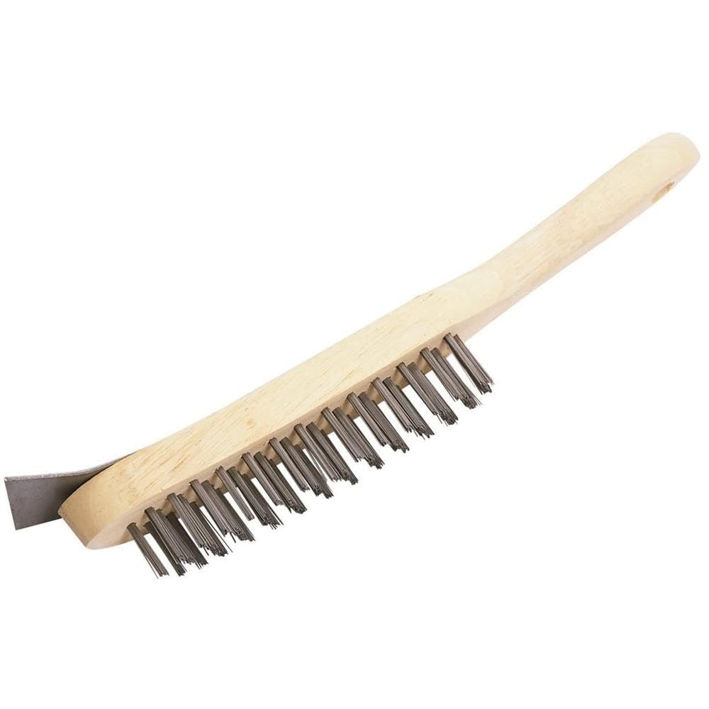Draper Blue 31573 290Mm 4 Row Wire Scratch Brush With Scraper 290 Mm