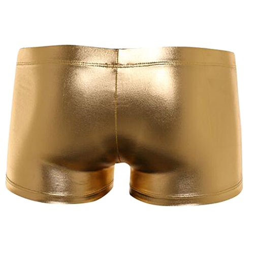 K-Men Mens Metallic Shiny Underpant Boxer Shorts Lace up Underwear Brief Bikinis2
