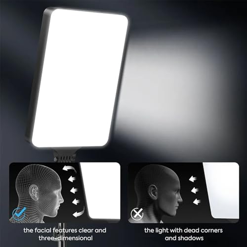 Image of 22 inch LED Camera Light for Video Shooting, Photography, Live Streaming with 3 Colors Dimmable Fill Light Remote Contral 3000k-5600k, CRI 95+ (22 Inch Camera Light + 9ft Stand)
