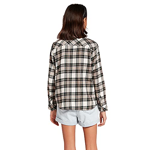 Image of Volcom Girls' Getting Rad Plaid Long Sleeve Flannel Shirt