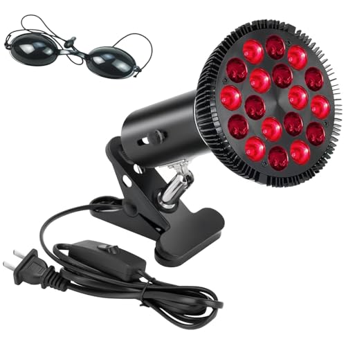 Nailshow Red Light Therapy Lamp, 54W 18 Leds 660Nm Red And 850Nm Near Infrared Combo Bulb Red Light Therapy Compatible For Body And Face cover