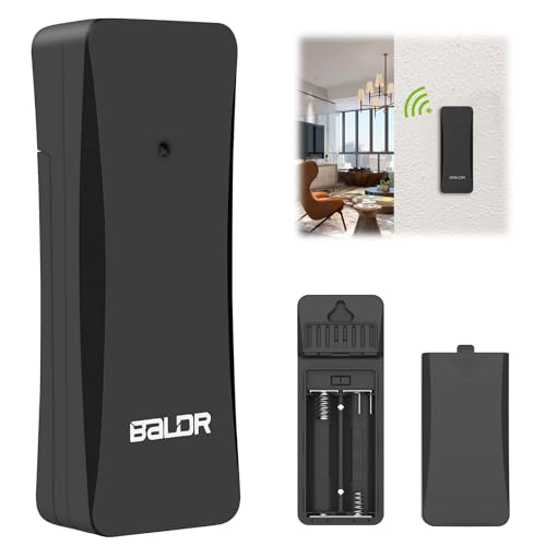 Sensore esterno per stazione meteo, 3 canali regolabili, sensori esterni wireless da collegare alla stazione base, sensore senza fili per temperatura esterna e umidità dell'aria, impermeabile (Nero)