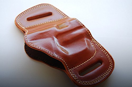 cal38 Handcrafted Leather Belt Slide Holster for Sig Sauer 1911 Colt 1911 sw 1911 Ruger SR1911 Kiber 1911 Taurus 1911 (TAN)