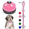 2 Pack Dog Door Bells Dog Doorbell to go Outside Puppy Train Bell for Dogs to Ring to go Potty Puppy Toilet Training Bell Jingle Bells for Door Knob Girl Puppy Essentials Accessories (Pink)