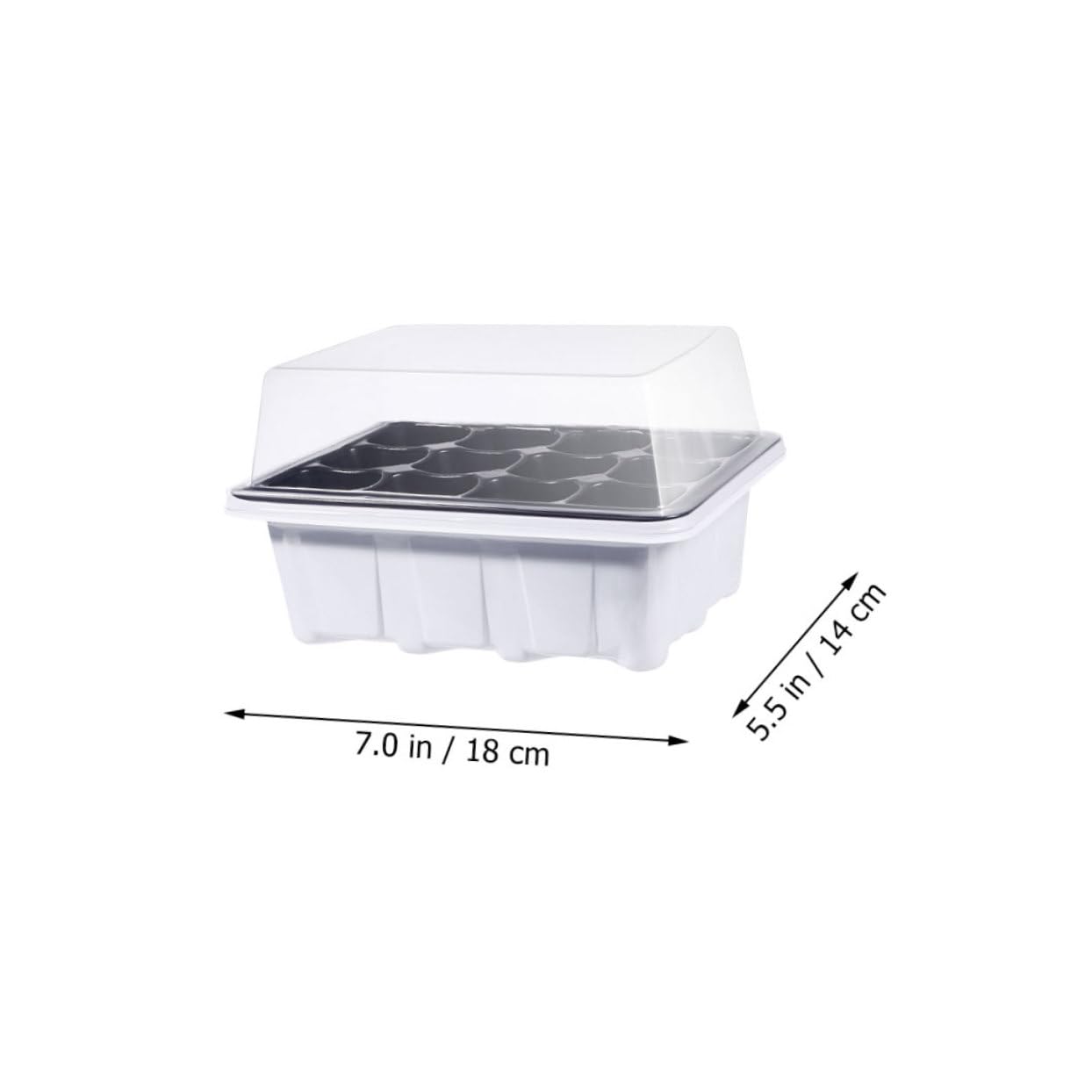 UPKOCH 2 Ensembles Boîte À Semis Plateaux Entrée Usine De Plein Air Bacs De Jardin pour Plantes Kit De Culture De Jardinières Plastique 6 Pièces * 2