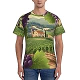 Photo Gallery wine winemaking winery grape field print men classic t-shirt manica corta traspirante estate casual allenamento fitness abbigliamento, nero, 3xl Photo Gallery wine winemaking winery grape field print men classic t-shirt manica corta traspirante estate casual allenamento fitness abbigliamento, nero, 3xl