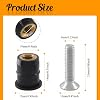 12Pairs M6 Rubber Well Nuts Neoprene Expansion Brass Nuts Fairing Universal Motorcycle Fasteners with Stainless Steel Pozi Screws for Canoe, Boat, Kayak