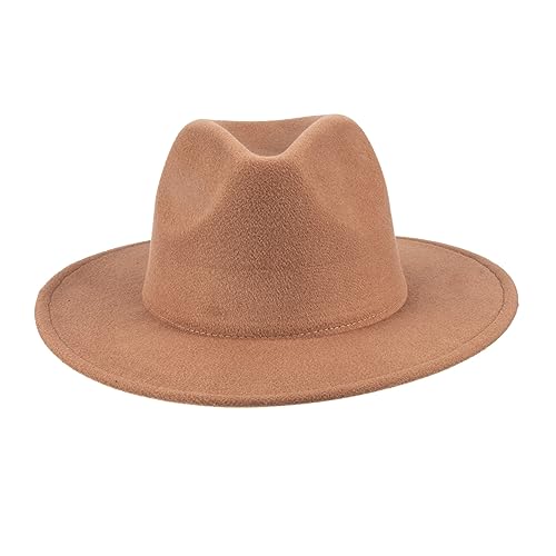 Homoyoyo Sombrero De Vaquero Para Mujer Color Tostado De Fieltro Color Negro Para Vaquera Unisex Para Disfraz Marrón Negro Para Adulto Tela Marrón Claro