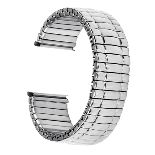 Bracelet élastique en métal en acier inoxydable doré de 14 mm