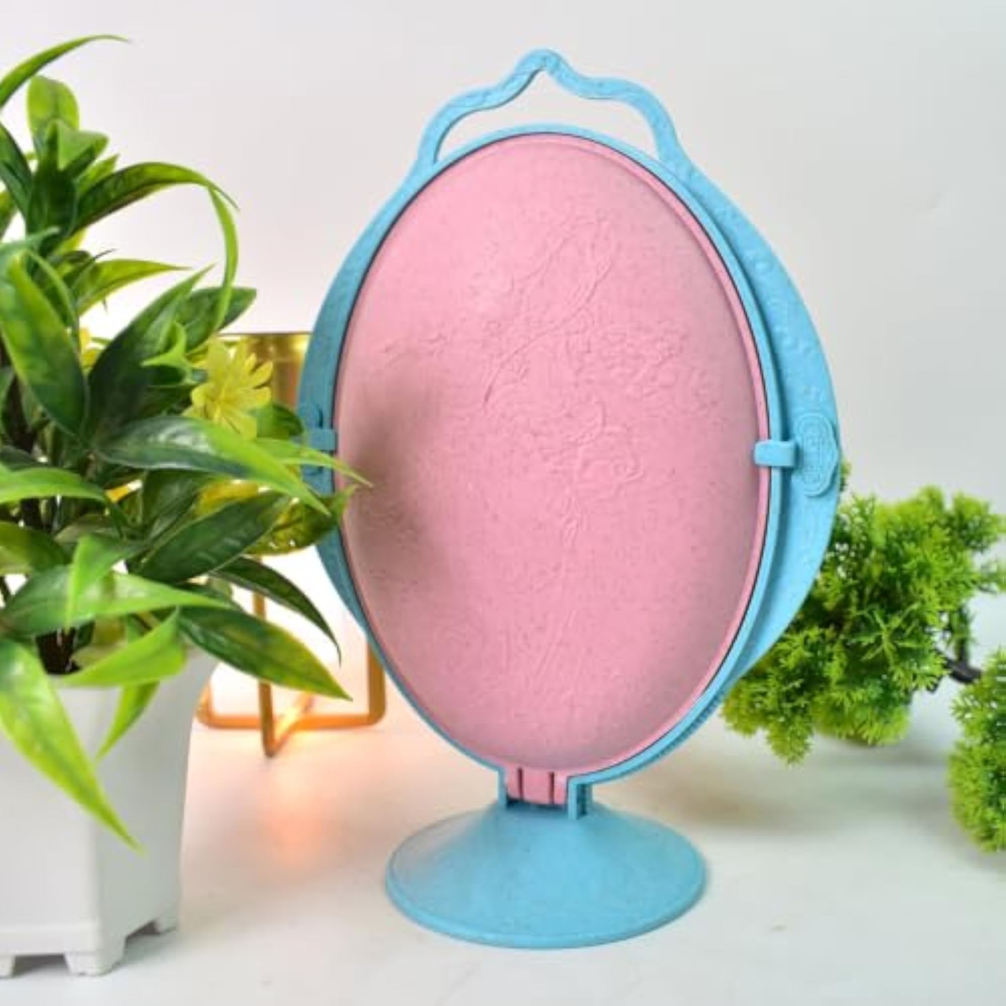 Foldable Mirror Shape Fruit Plate & Candy Dish, Elegant Home Decor