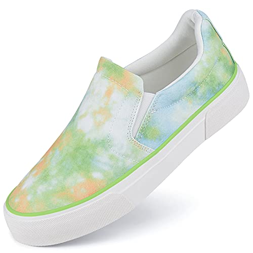 Image of JENN ARDOR Womens Slip On Sneakers Perforated /Quilted Casual Shoes Fashion Walking Flats