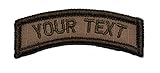 Customizable Text Tab Patch w/ Hook Fastener Morale Patch - Coyote Brown