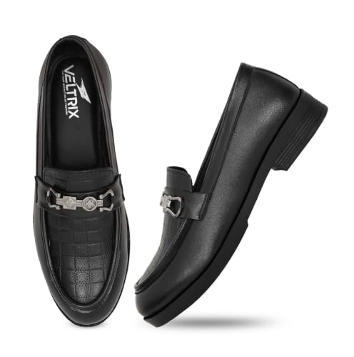 Image of VELTRIX Men's Premium Patent Leather Finish Formal Loafers | Horsebit Buckle Slip-On Shoes | Comfortable Office, Party, Wedding & Business Dress Shoes Aldo DIY Softy