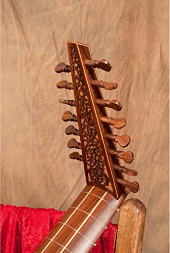 Includes: Sheesham Traditional 8 Course Deluxe Lute Solid Spruce Top W/Bag + Snark Clip-on Chromatic Tuner - Image 5