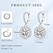 GIRIOIZ High-Carbon Diamond Hoop Earrings for Women Sterling Silver Cuff Earrings Drop Huggie Stud Halo Earrings with 18K (White2)